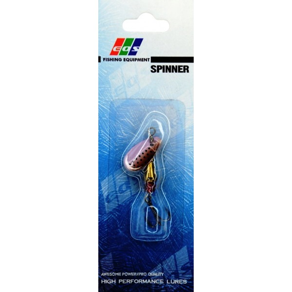 Блешня для риболовлі, обертова, EOS S0011B, вага 3,5 г, колір GS441101